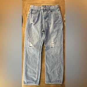 Girls Old Navy Slouchy Straight High Rise Jeans
